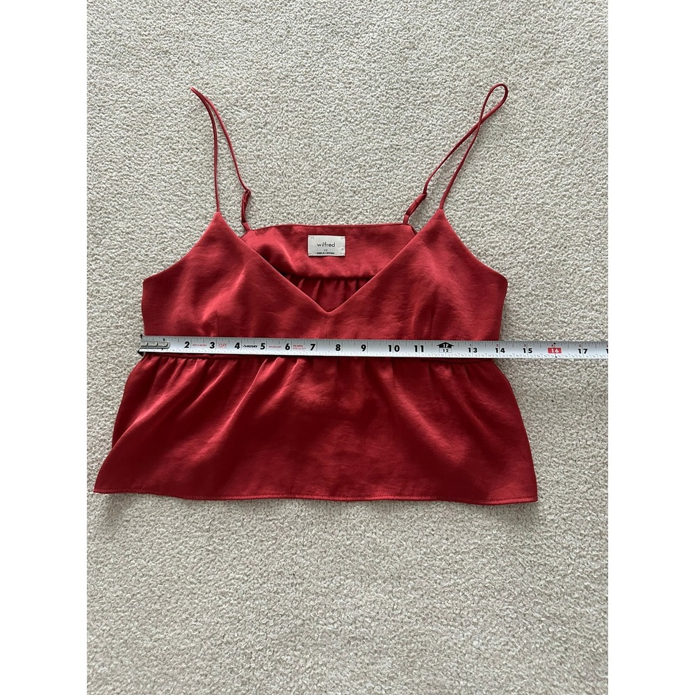 Aritzia Wilfred Lover Satin Camisole size XS in Red - Picture 4 of 5